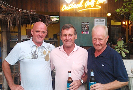 (From left): Andy Butterworth, Dennis Pelly and Steve Kilner, all winners at Green Valley on Friday.